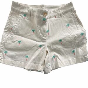 Tommy Bahama Cream Shorts with Palm Embroidery